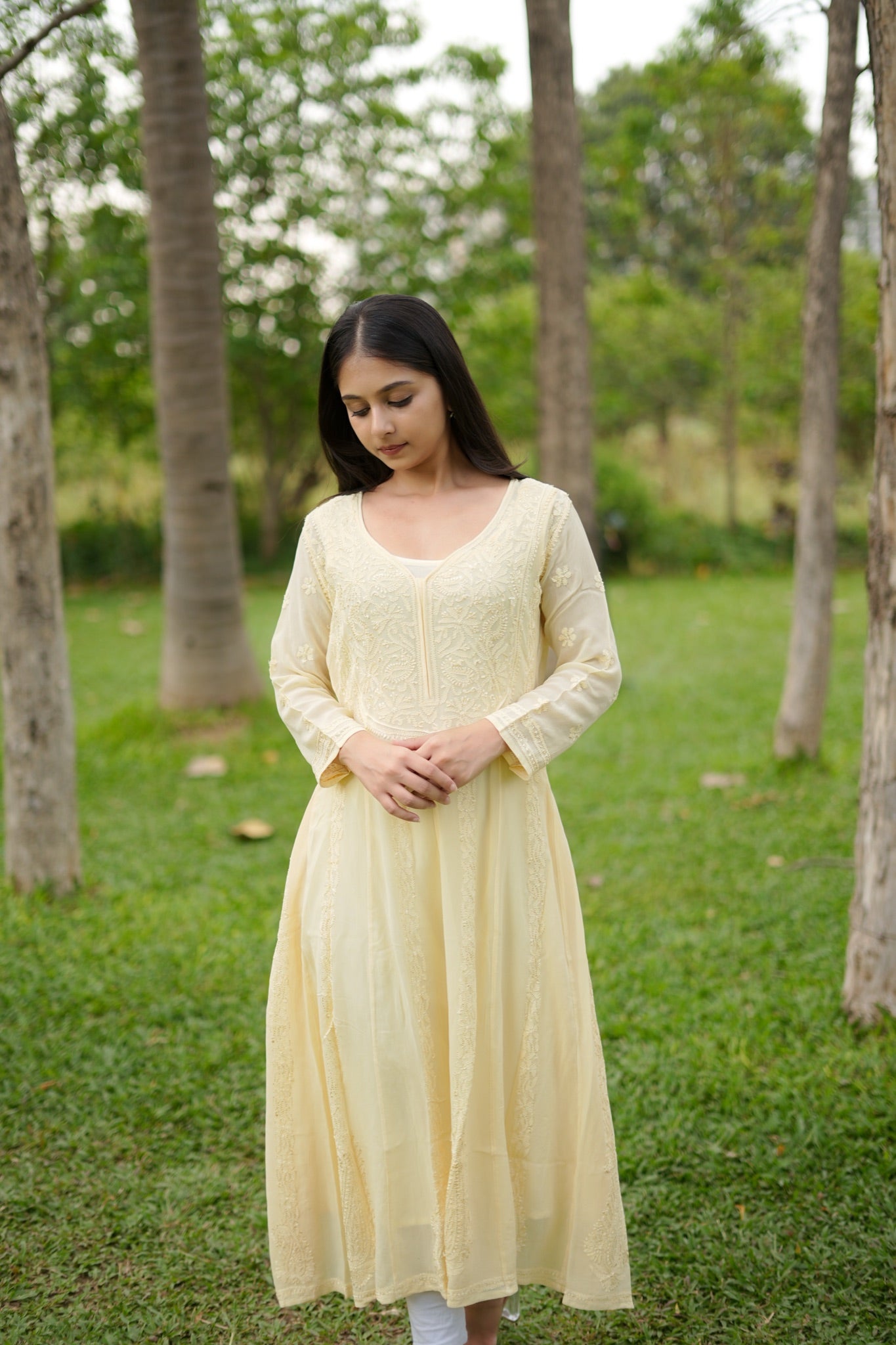 13SJ Jabili Chikankari Anarkali
