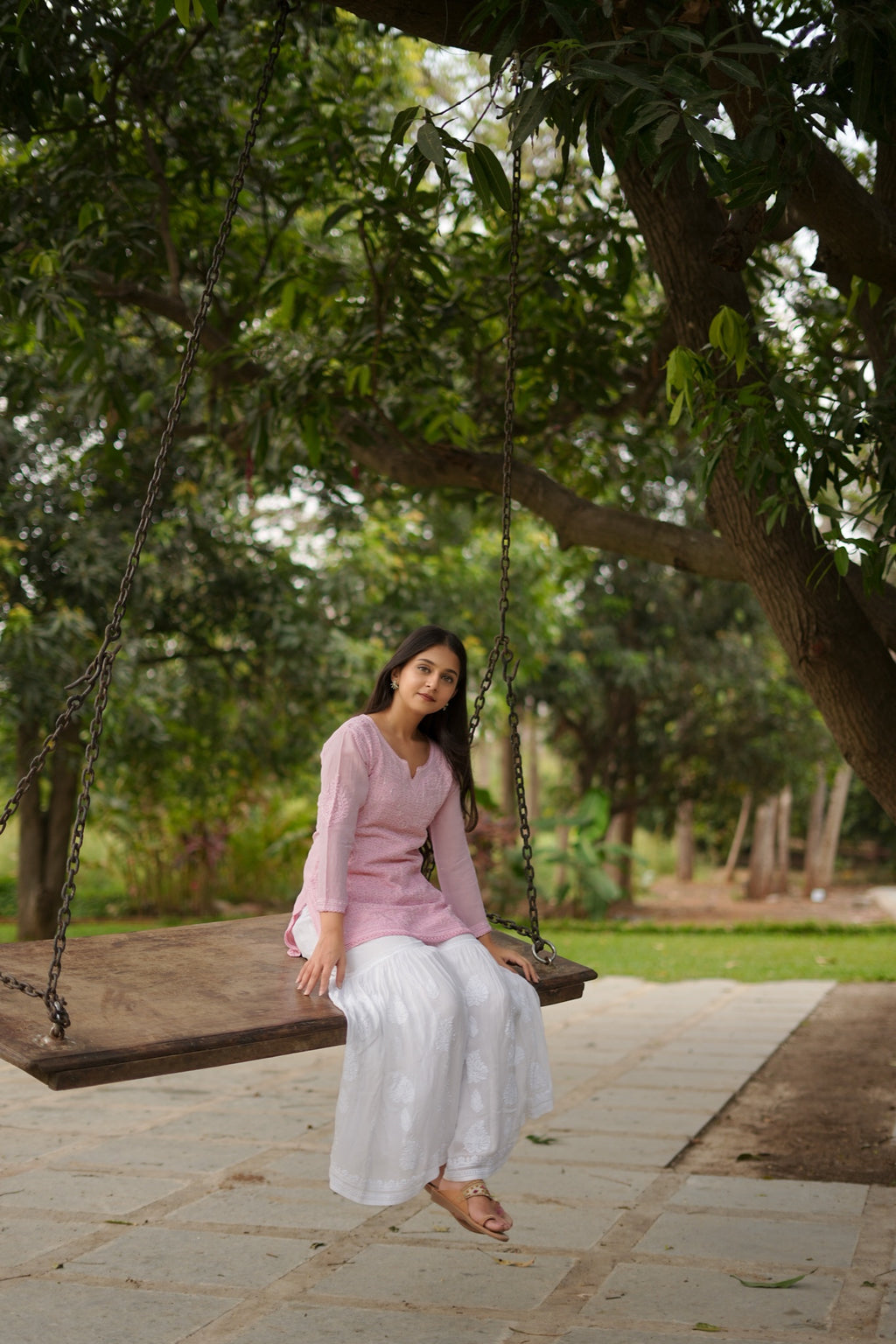15SJ Jabili Chikankari Short Kurti