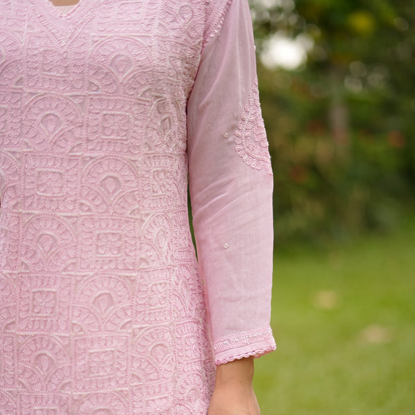 15SJ Jabili Chikankari Short Kurti