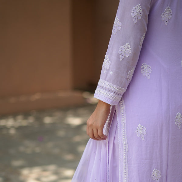 04SJ Jabili Chikankari Straight Kurti Narrow Plazo Set