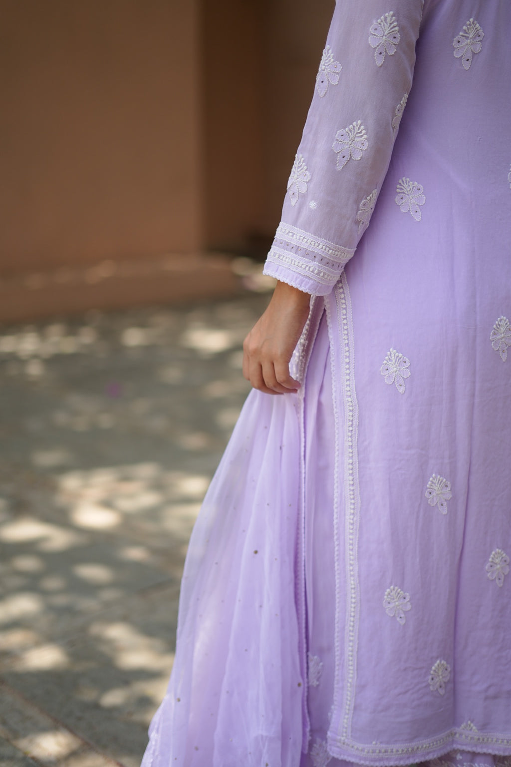 04SJ Jabili Chikankari Straight Kurti Narrow Plazo Set