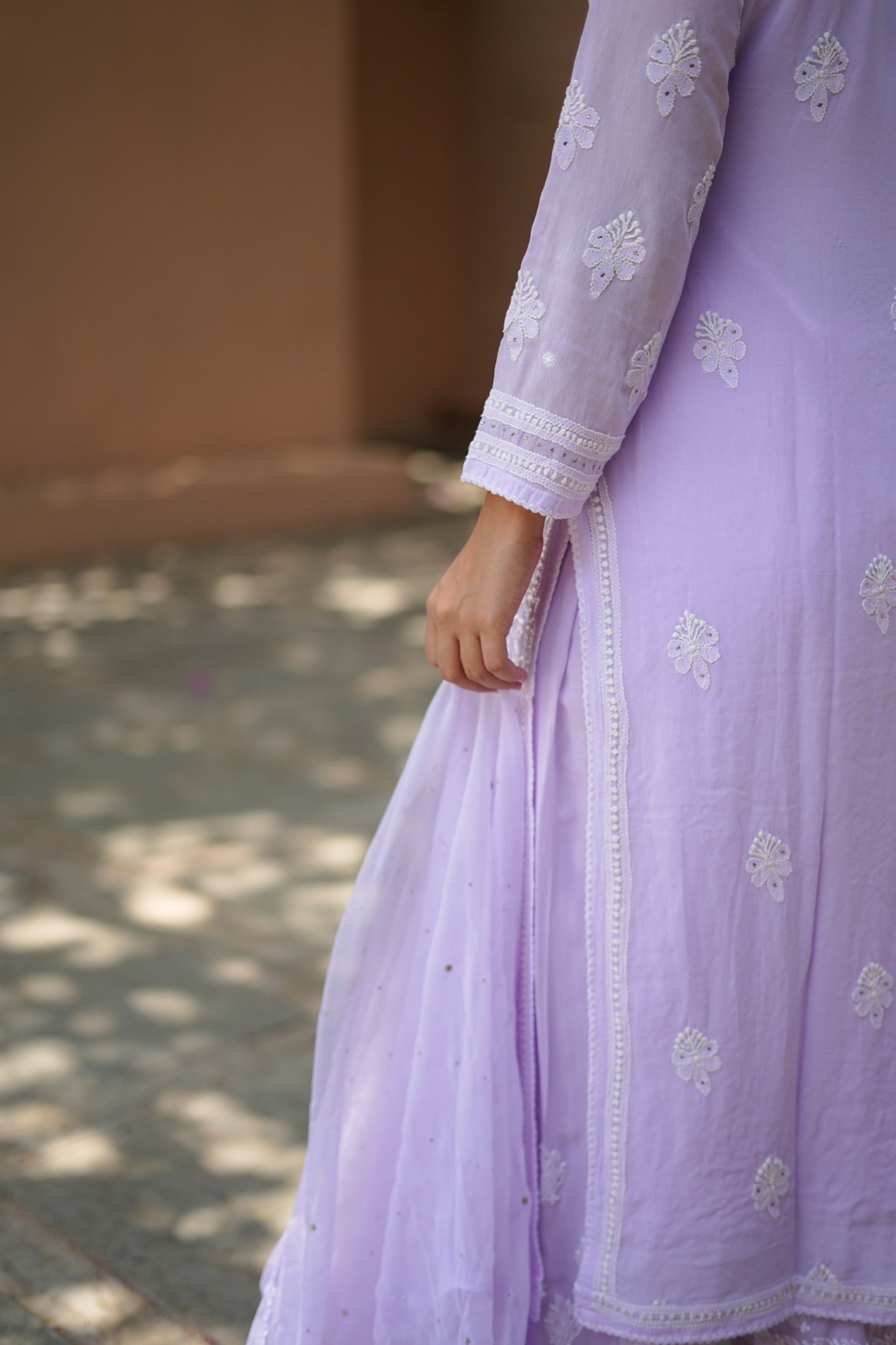 04SJ Jabili Chikankari Straight Kurti Narrow Plazo Set