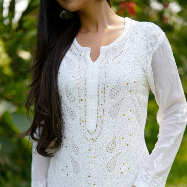 07SJ Jabili Chikankari Kurta