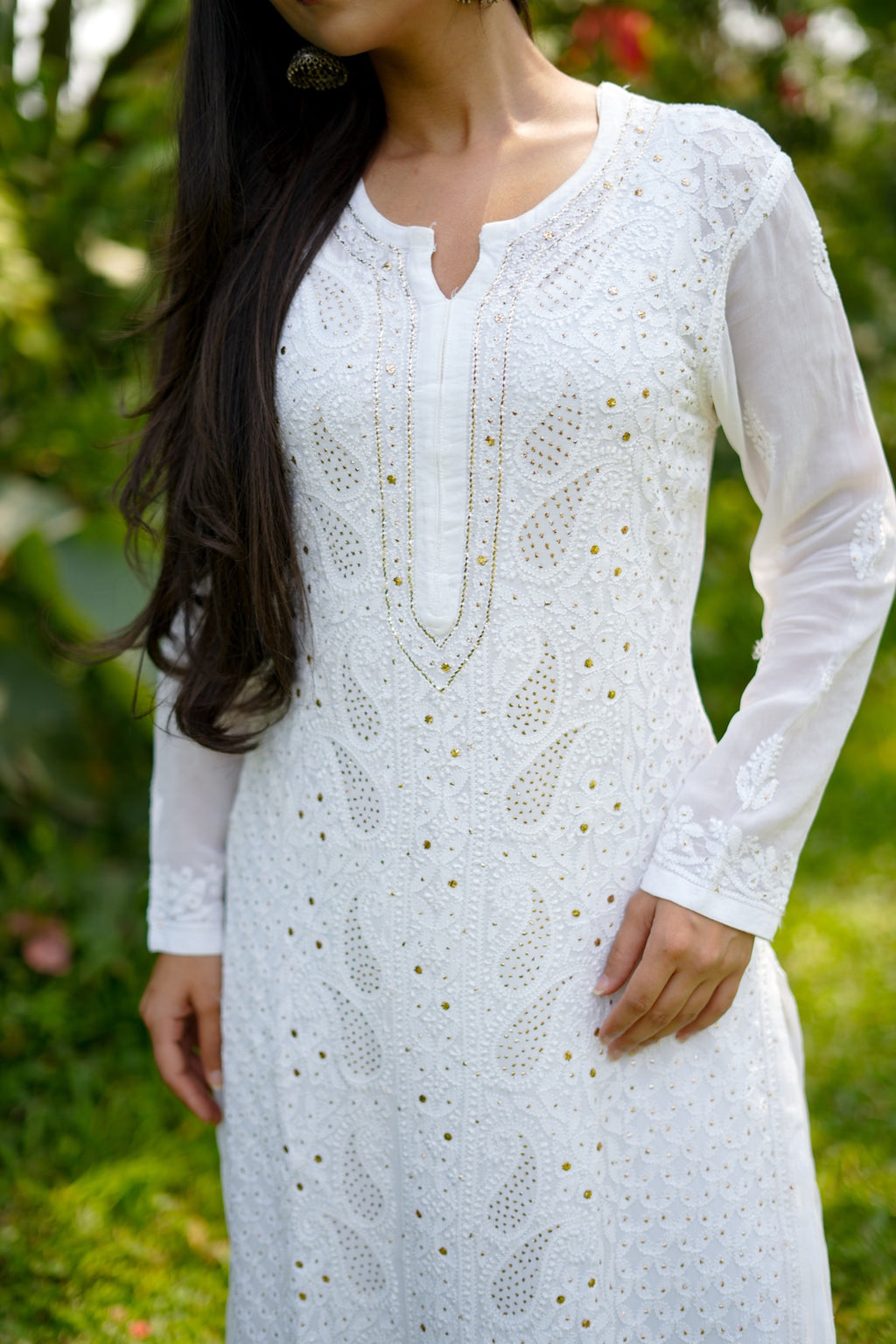 07SJ Jabili Chikankari Kurta