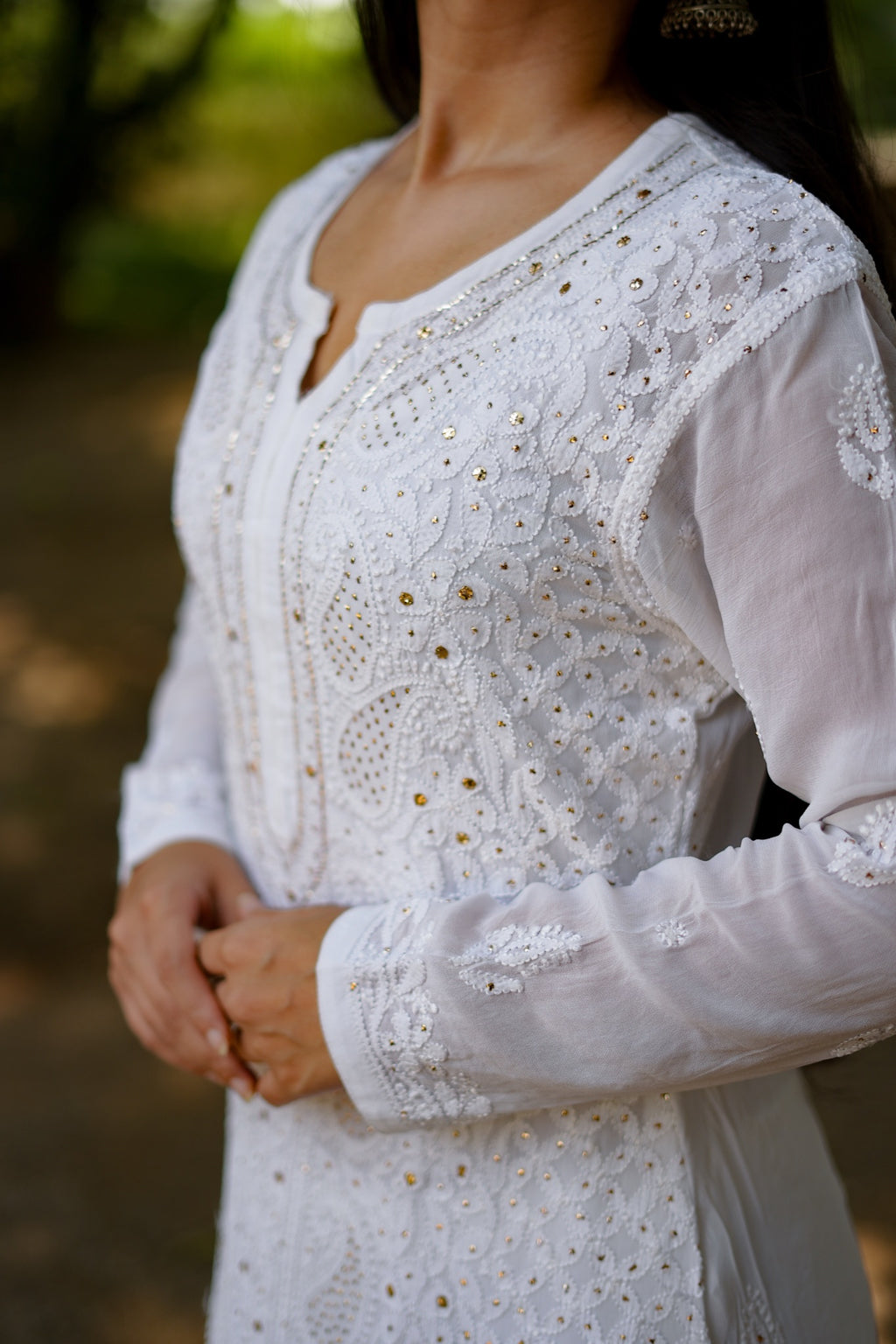 07SJ Jabili Chikankari Kurta