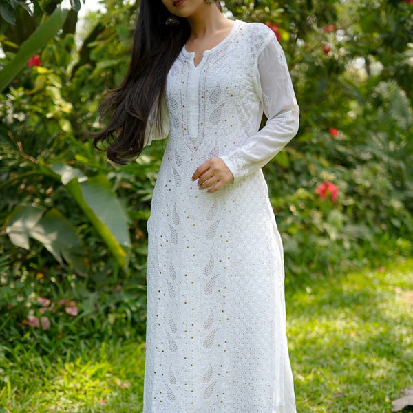 07SJ Jabili Chikankari Kurta
